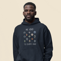 Be Kind Men's Navy Hoodie