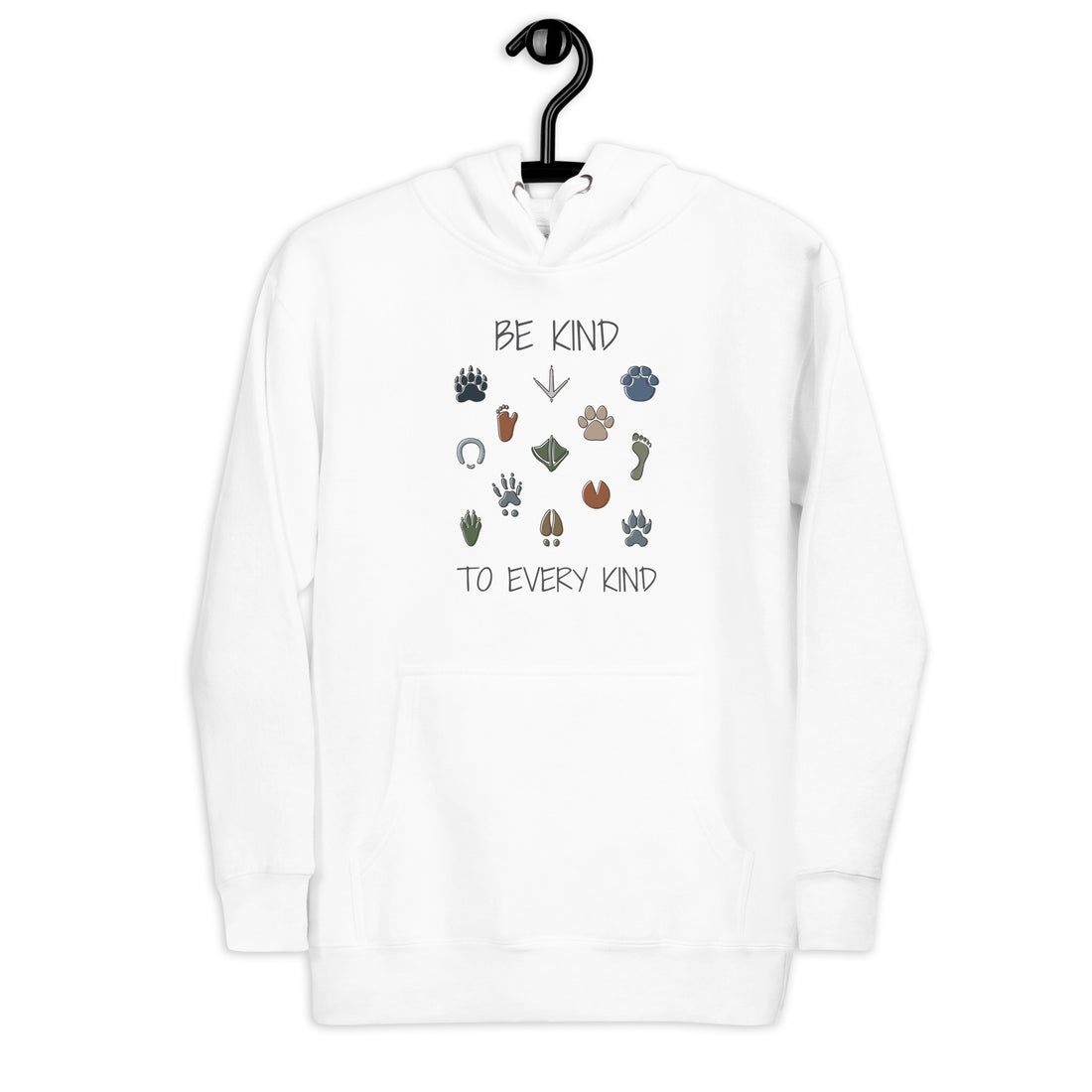 Be Kind Men's White Hoodie