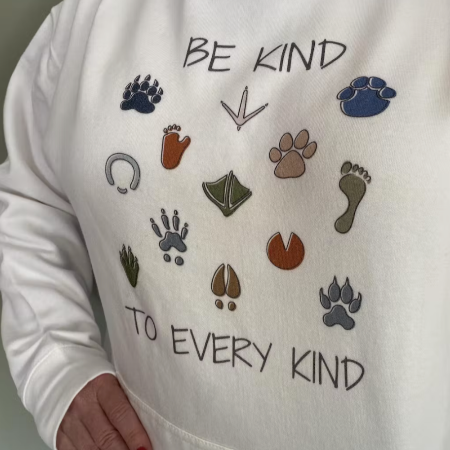 Be Kind Women's White Hoodie