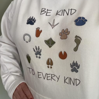 Be Kind Women's White Hoodie