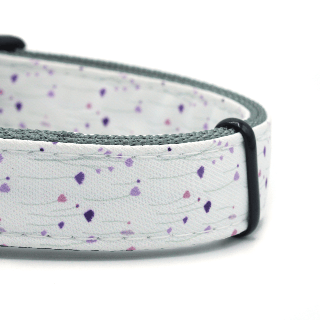 close up high quality wildflower pattern dog collar