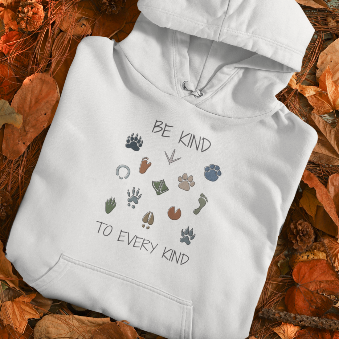 Be Kind Women's White Hoodie