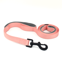 a peach colored double handle leash for training and dogs that pull