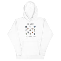 Be Kind Women's White Hoodie