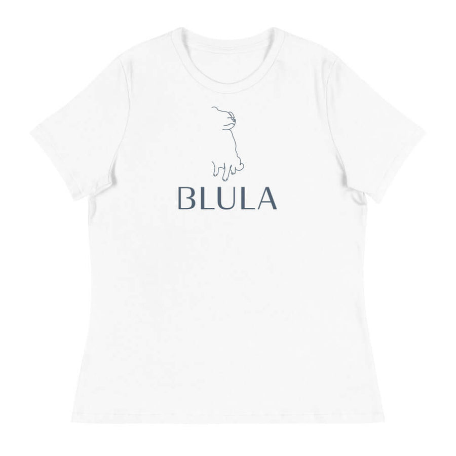 Blula Dog Logo White Tee