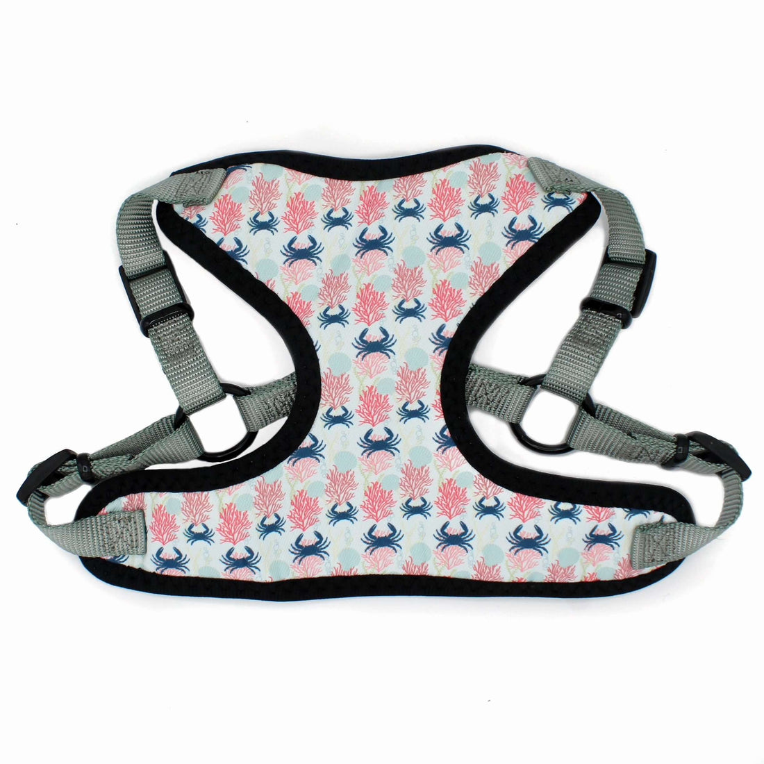perfect fit choke free ocean pattern dog harness
