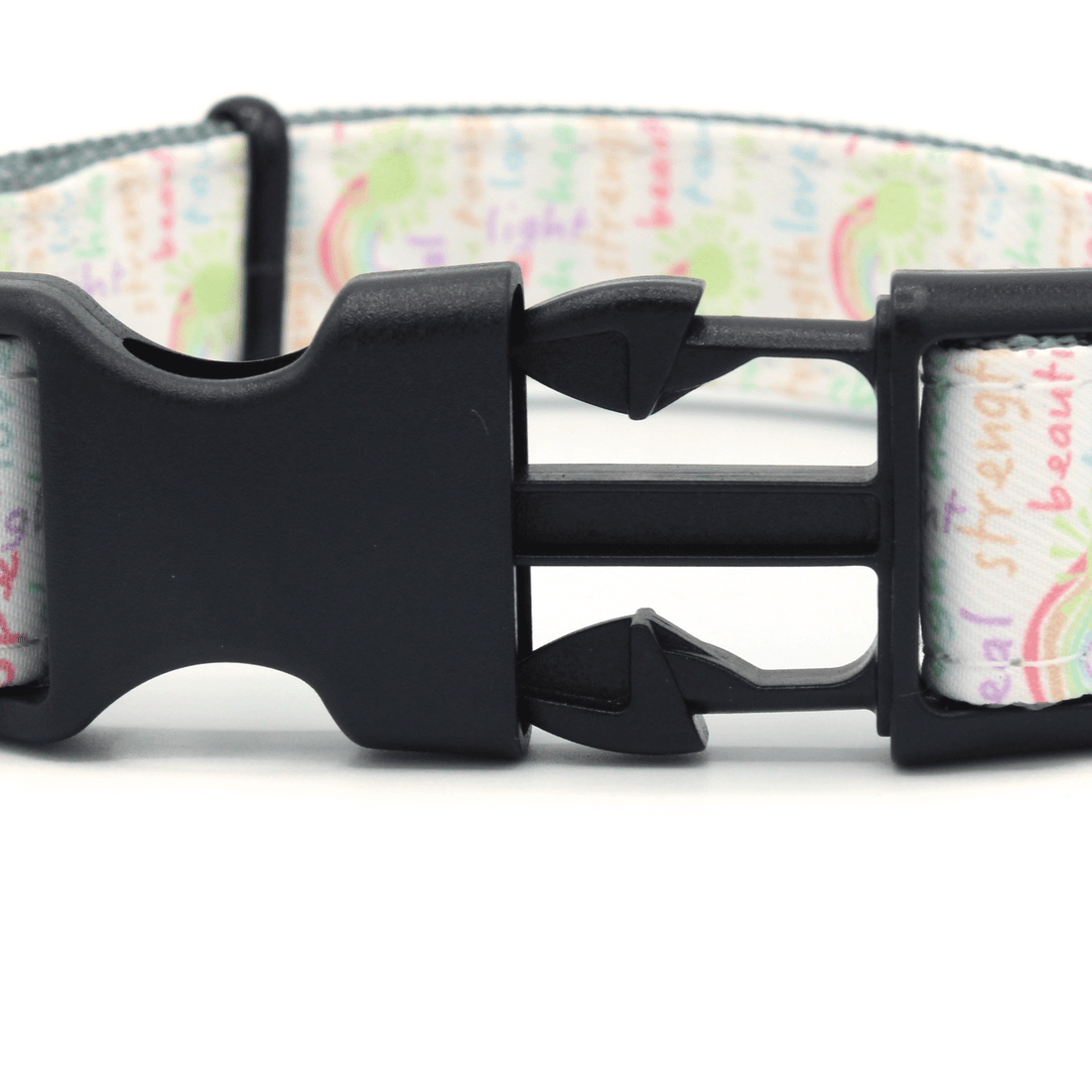 durable clips high quality positive words pattern dog collar