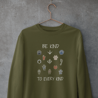 Be Kind Women's Green Sweatshirt